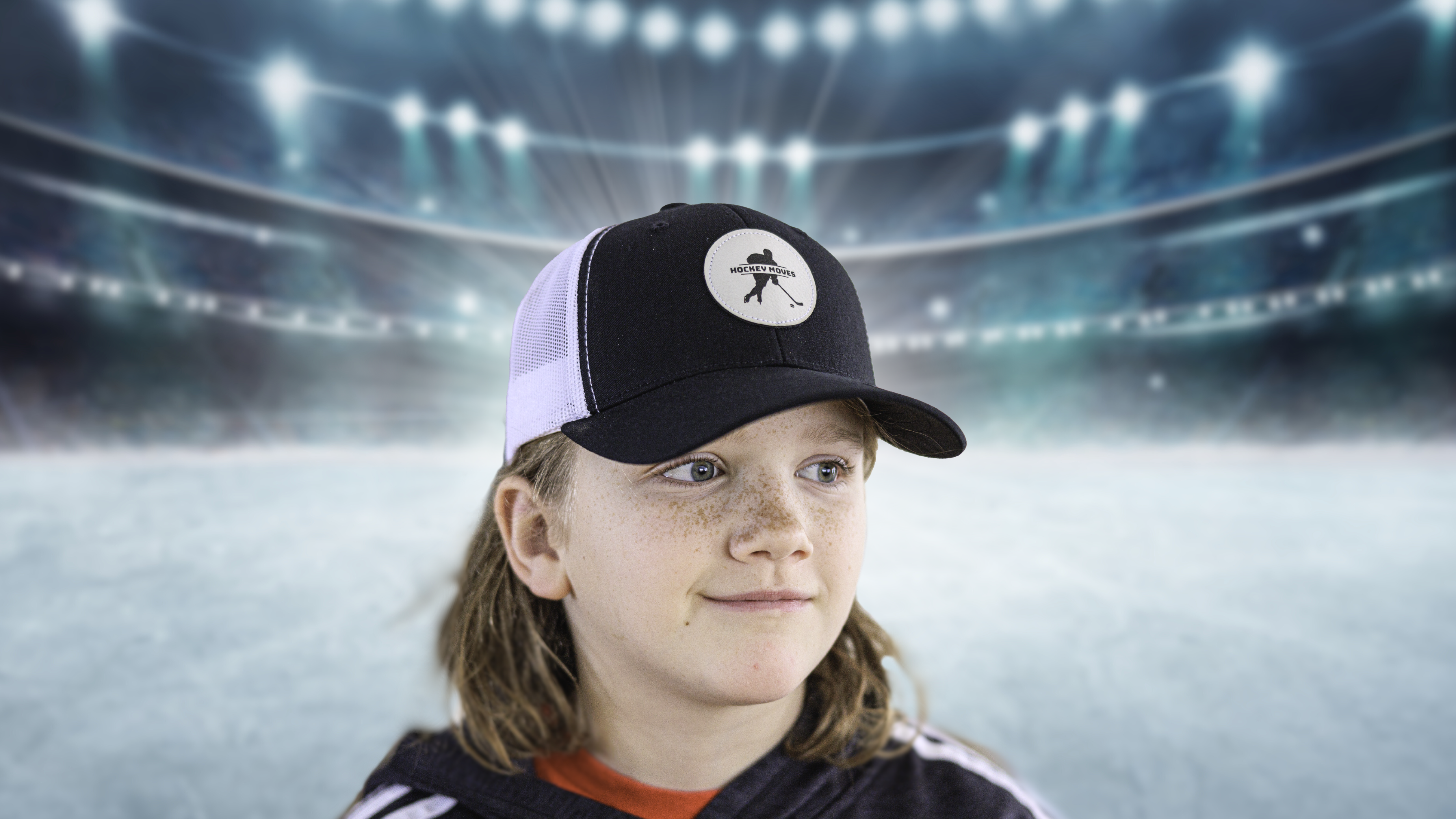 Hockey Moves Silhouette Player - Youth Baseball Cap